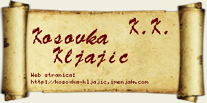 Kosovka Kljajić vizit kartica